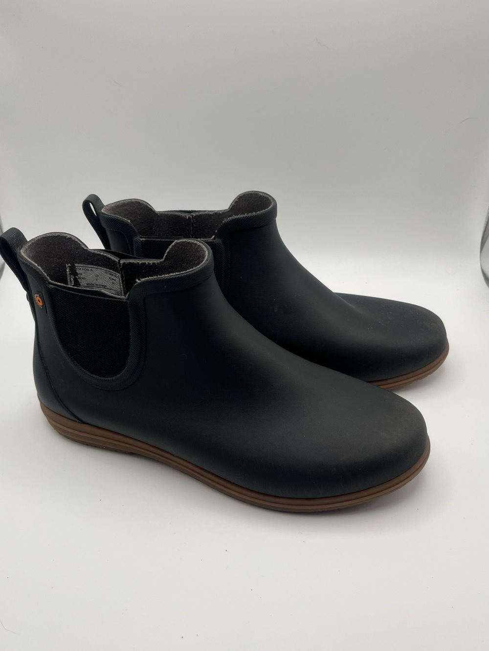 Bogs Women’s Sweetpea II Chelsea Waterproof Rain Boots Black Ankle Booties 8 - Picture 5 of 12